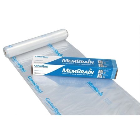 Certainteed Membrain 8 ft. W X 100 ft. L Unfaced Air Barrier and Smart Vapor Retarder Roll 833 sq ft 902008